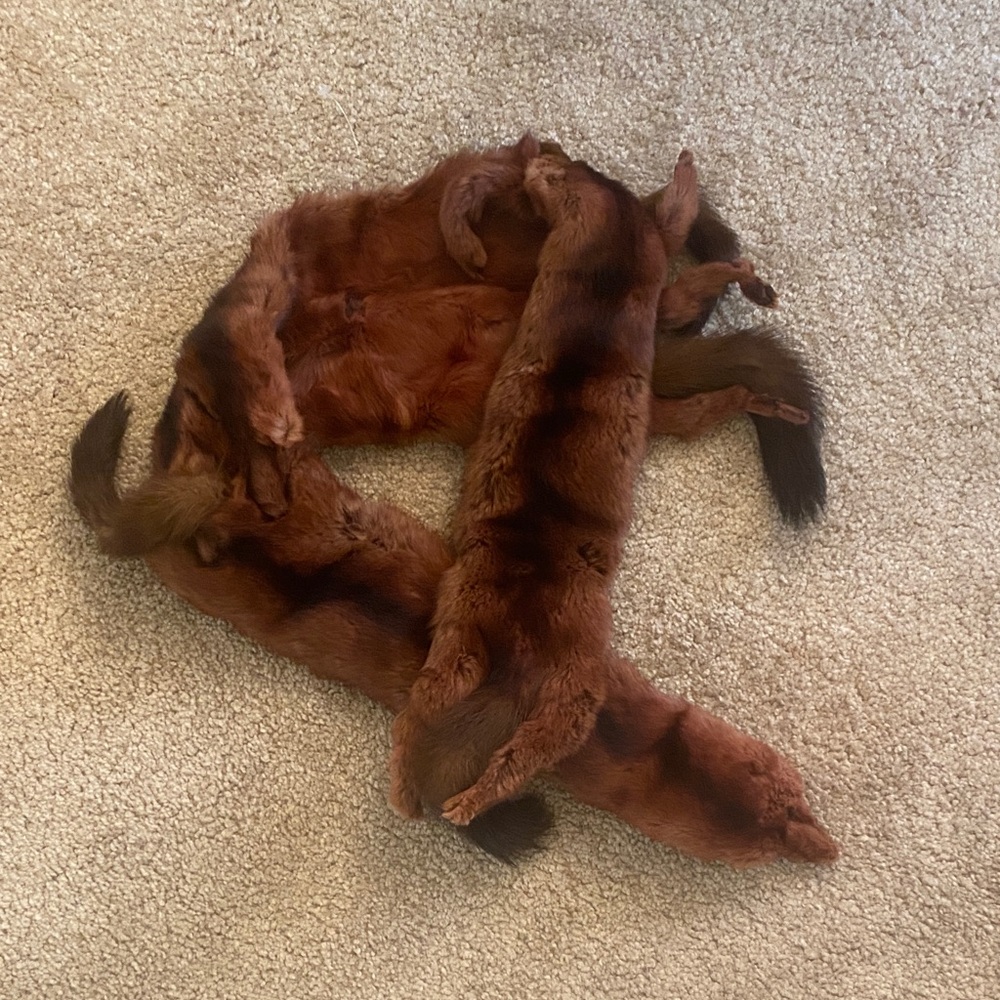 Luxurious brown mink scarf